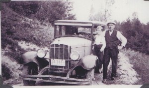 Mr. Finucane with son George (1930 Durant car) Photo 1935