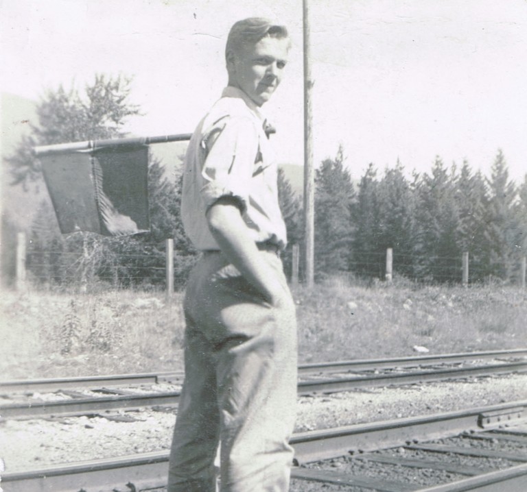 Carl Bertholm Flags Train To Stop At Malakwa For Large Mail Pickup