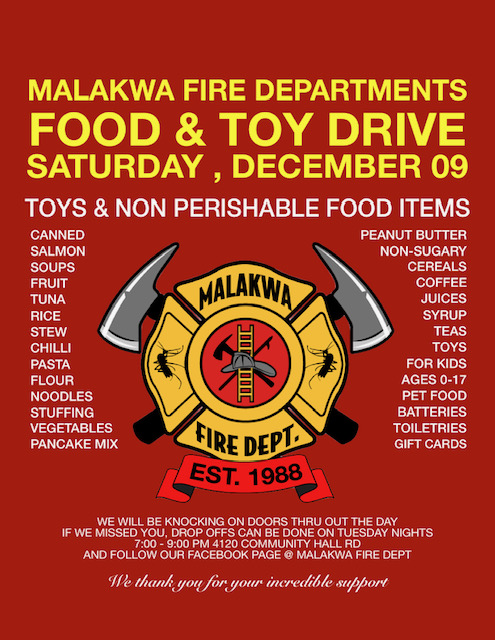 Malakwa Fire Department Food & Toy Drive